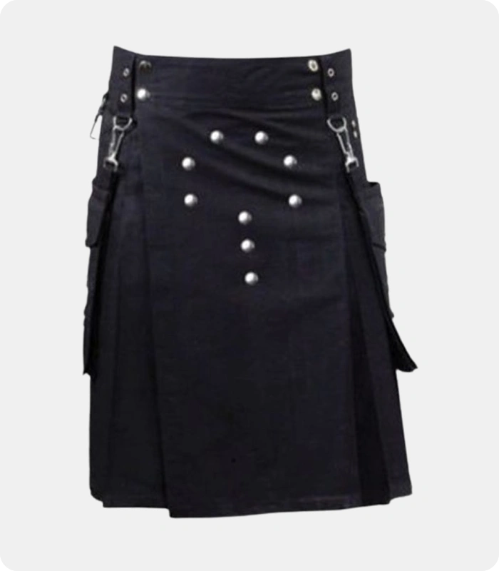 Black-Utility-Kilt-with-Detachable-Pockets
