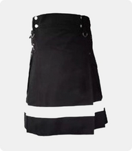 Black-Utility-Kilt-with-White-Strap-and-Cargo-Pockets