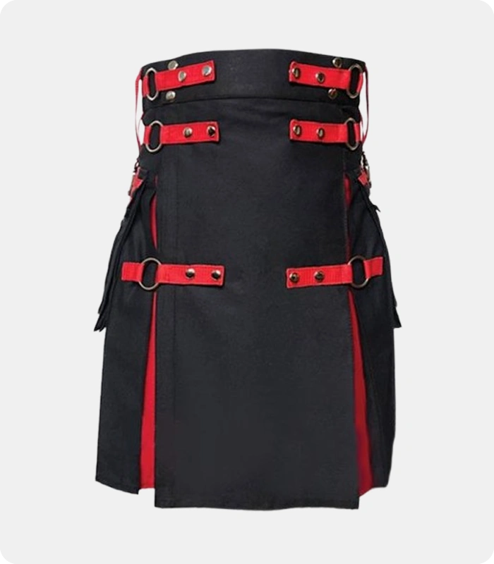 Men's-Black-Rainbow-Gothic-Hybrid-Kilt