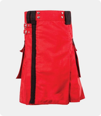 Scottish-Mens-Red-Utility-Kilt-with-Classic-Straps