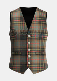 Custom Made Brodie Hunting Weathered Tartan Waistcoat
