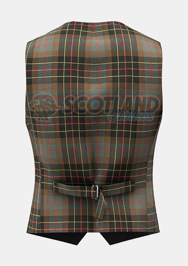 Custom Made Brodie Hunting Weathered Tartan Waistcoat