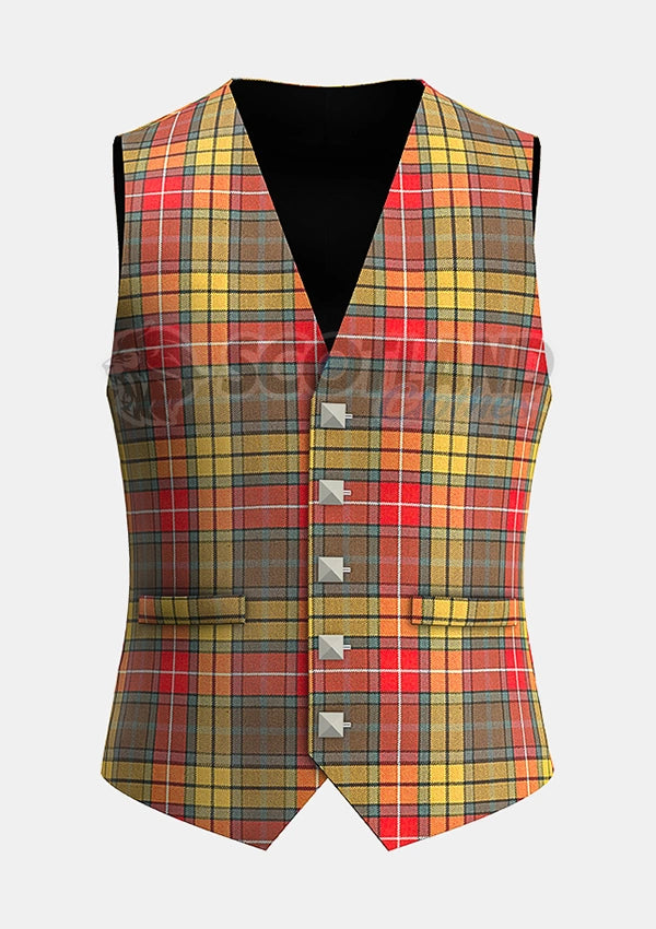 Custom Made Buchnan Weathered Tartan Waistcoat