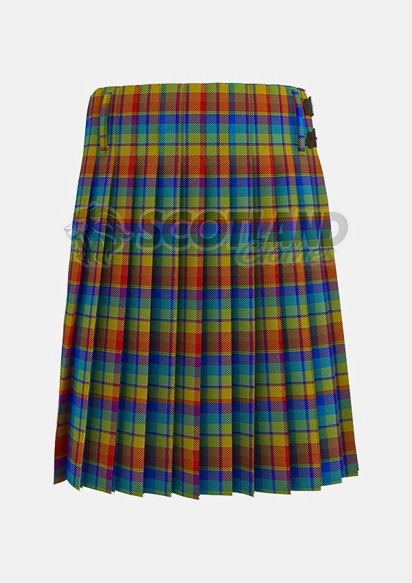Rainbow Tartan Kilt Back