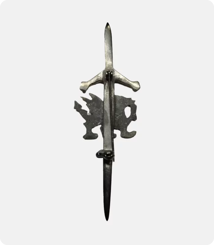 Antique Dragon Sword kilt pin Back