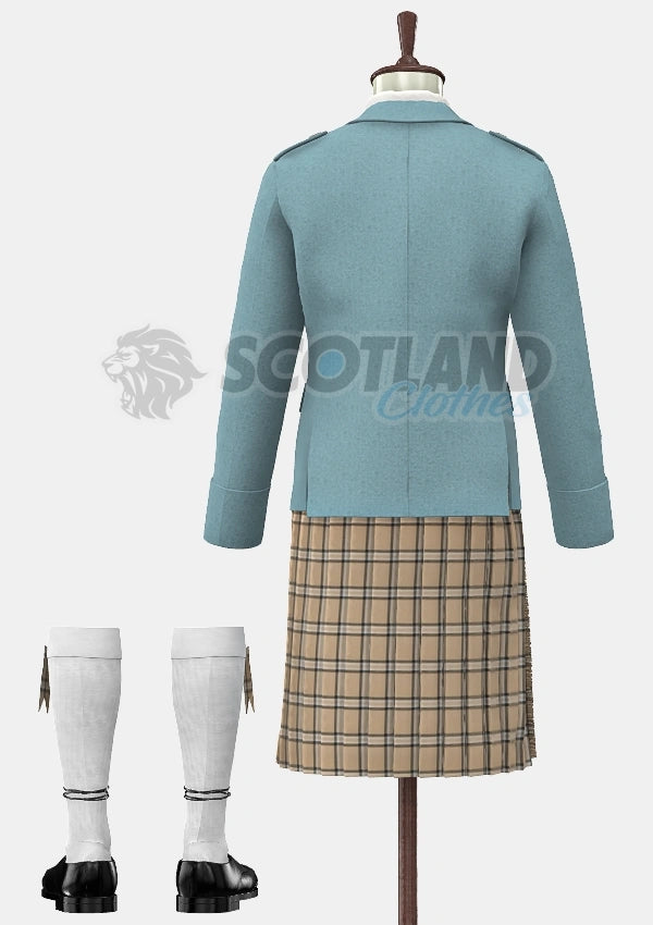 Beige Tartan Argyle Outfit
