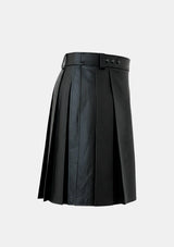 Black Leather Kilt Right