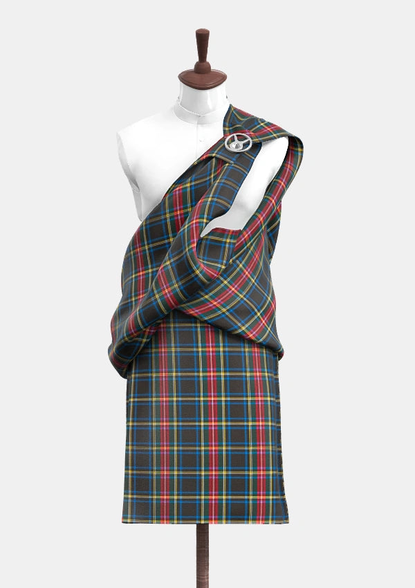 Black Stewart Tartan Great Kilt