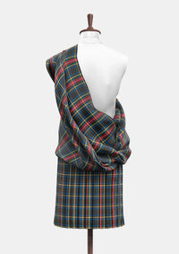 Black Stewart Tartan Great Kilt Back