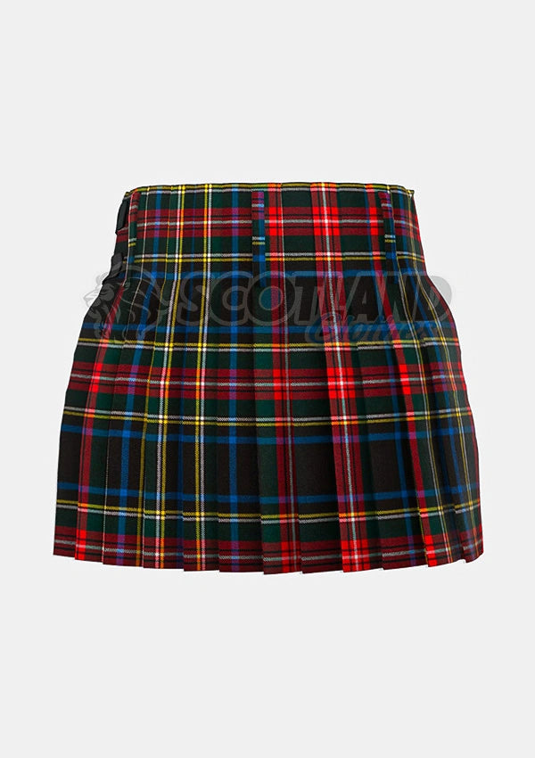 Black Stewart Tartan Kilt Back