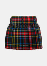 Black Stewart Tartan Kilt Back