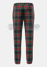 Black Stewart Tartan Trouser Back