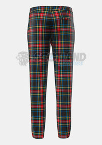 Black Stewart Tartan Trouser Back