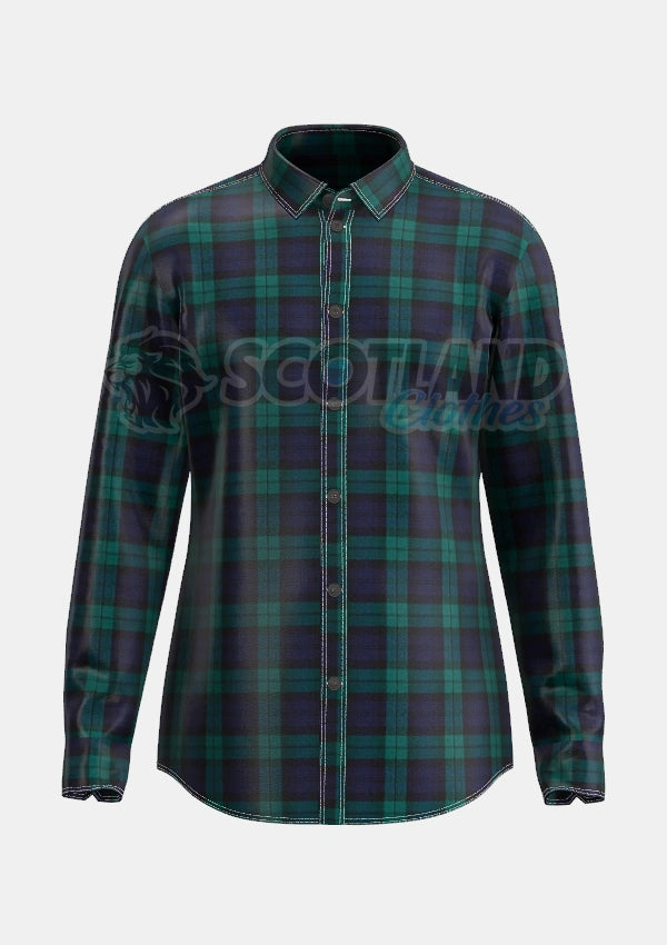 Black Watch Shirt Tartan Front