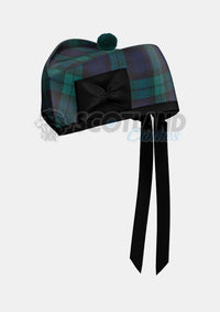 Black Watch Tartan Glengarry Hat Front