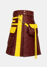 Burgundy_and_Yellow_Leather_Hybrid_Utility_Kilt_Right