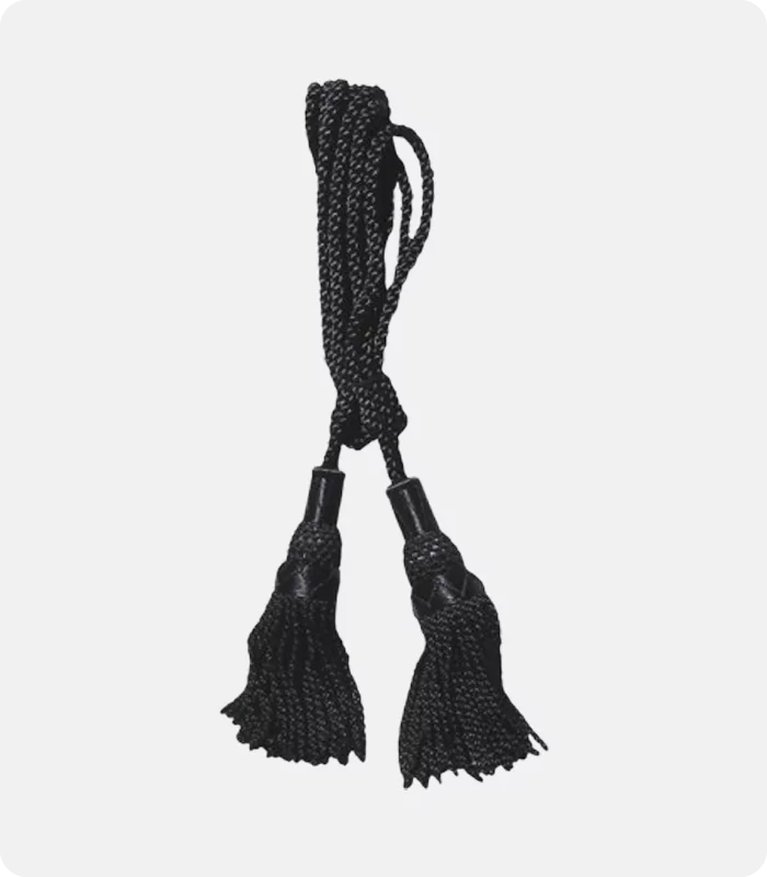 Buy Scottish Bagpipe Silk Cord Black