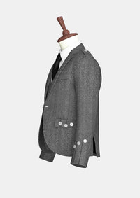 Casual_Light_Grey_Tweed_Argyle_Kilt_Jacket_left_image