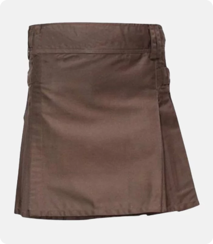 Chocolate Brown Women Utility Kilt