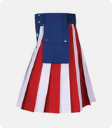 Custom Made American Flag Hybrid Utility Kilt Side