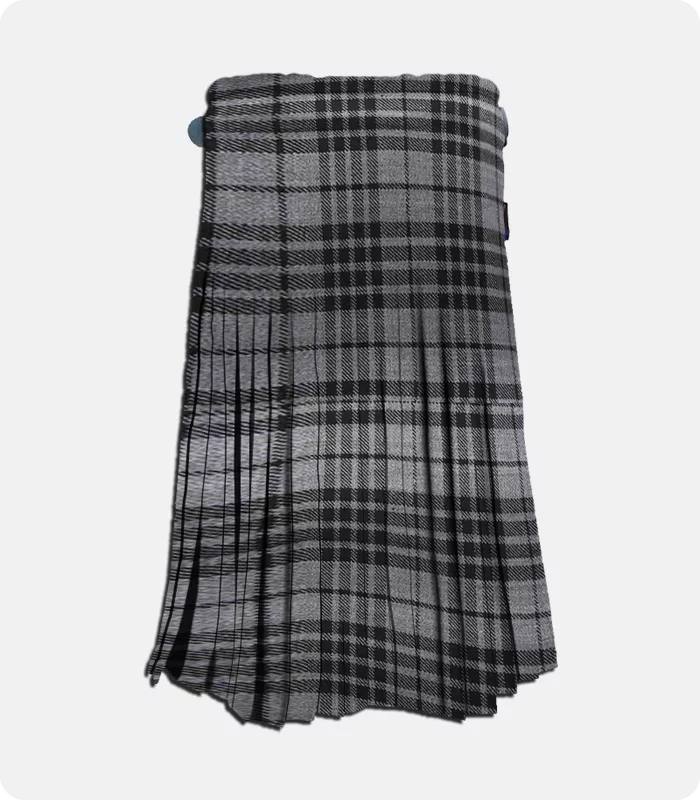 Custom Made Grey Watch Tartan Kilt Back