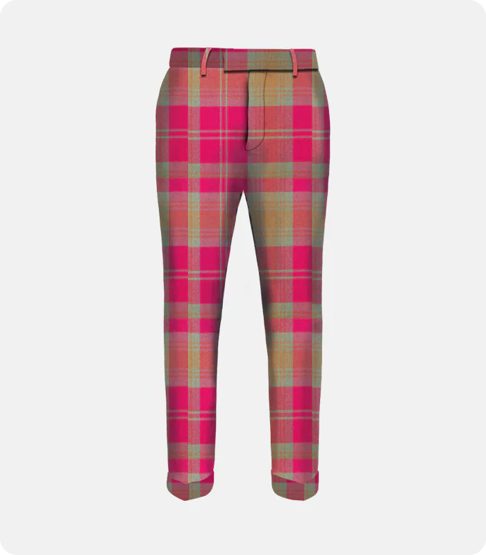 Custom Made Lindsay Weathered Tartan Trousers