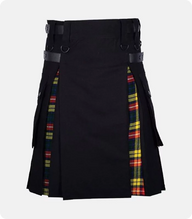 Custom Made Mexico Away Black Hybrid Kilt