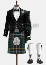 Custom Made Campbell of Argyll Modern Tartan Prince Charlie Kilt Outfit
