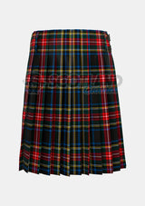 Black Stewart Tartan Kilt Back
