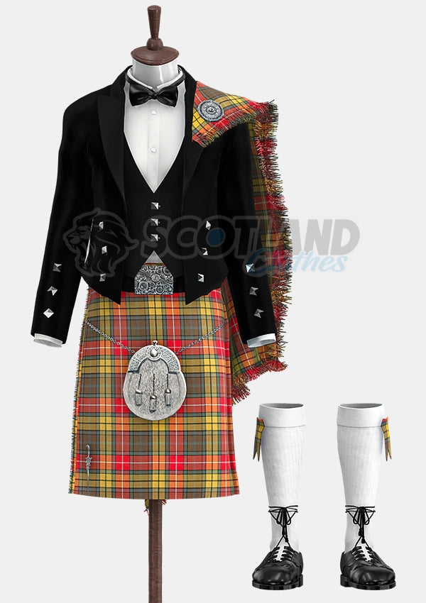 Custom Made Buchnan Weathered Tartan Prince Charlie Kilt Outfit