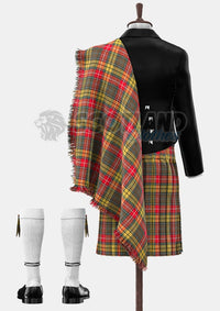 Custom Made Buchnan Weathered Tartan Prince Charlie Kilt Outfit