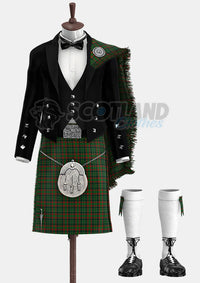 Custom Made Clan Doyle Tartan Prince Charlie Kilt Outfit