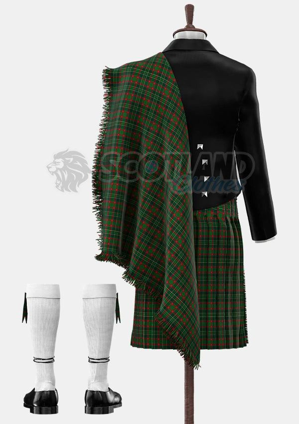 Custom Made Clan Doyle Tartan Prince Charlie Kilt Outfit