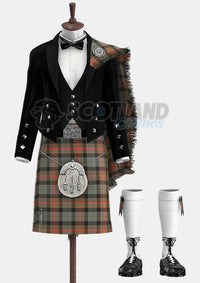 Custom Made Gunn Weathered Tartan Prince Charlie Kilt Outfit