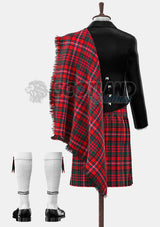 Custom Made Mackinnon modern tartan Prince Charlie Kilt Outfit