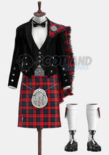 Custom Made Maclachlan modern tartan Prince Charlie Kilt Outfit