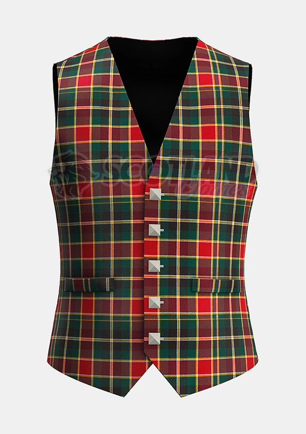 Custom Made Maclachlan old modern tartan Waistcoat