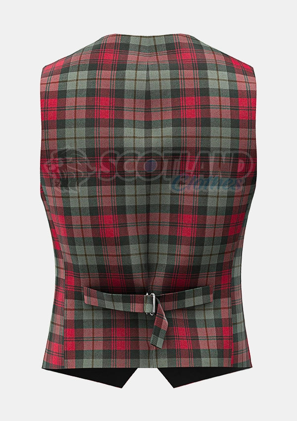 Custom Made Maclachlan weathered tartan Waistcoat