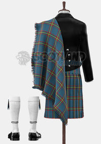Custom Made Maclain of lochbuie hunting ancient tartan Prince Charlie Kilt Outfit