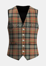Custom Made Maclaren weathered tartan Waistcoat