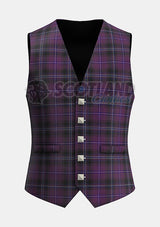 Custom Made Purple Tartan Waistcoat