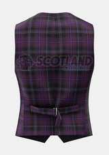Custom Made Purple Tartan Waistcoat