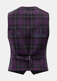 Custom Made Purple Tartan Waistcoat