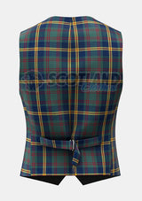 Custom Made US-Marine Corp Tartan Waistcoat