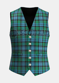 Custom Made Campbell Ancient Tartan Waistcoat