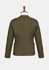 Dark_Olive_Green_Tweed_Argyle_Jacket_back_image