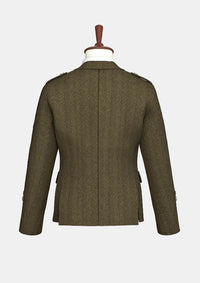 Dark_Olive_Green_Tweed_Argyle_Jacket_back_image