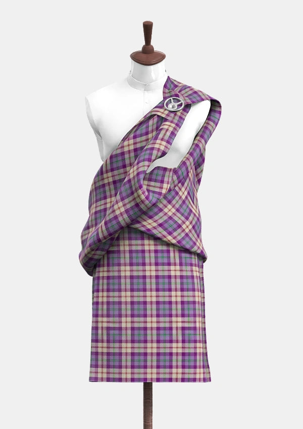 Gigha Lilac Tartan  Great Kilt Front