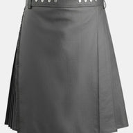 Grey Leather Kilt