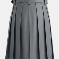 Grey Leather Kilt